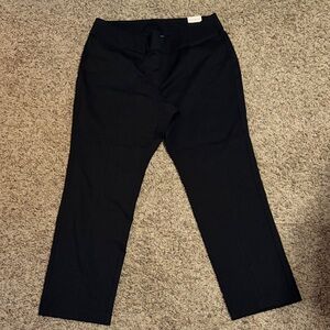 NWT Lane Bryant Stretchy Black Work Pants Size 20 Ponte Straight Mid-Rise